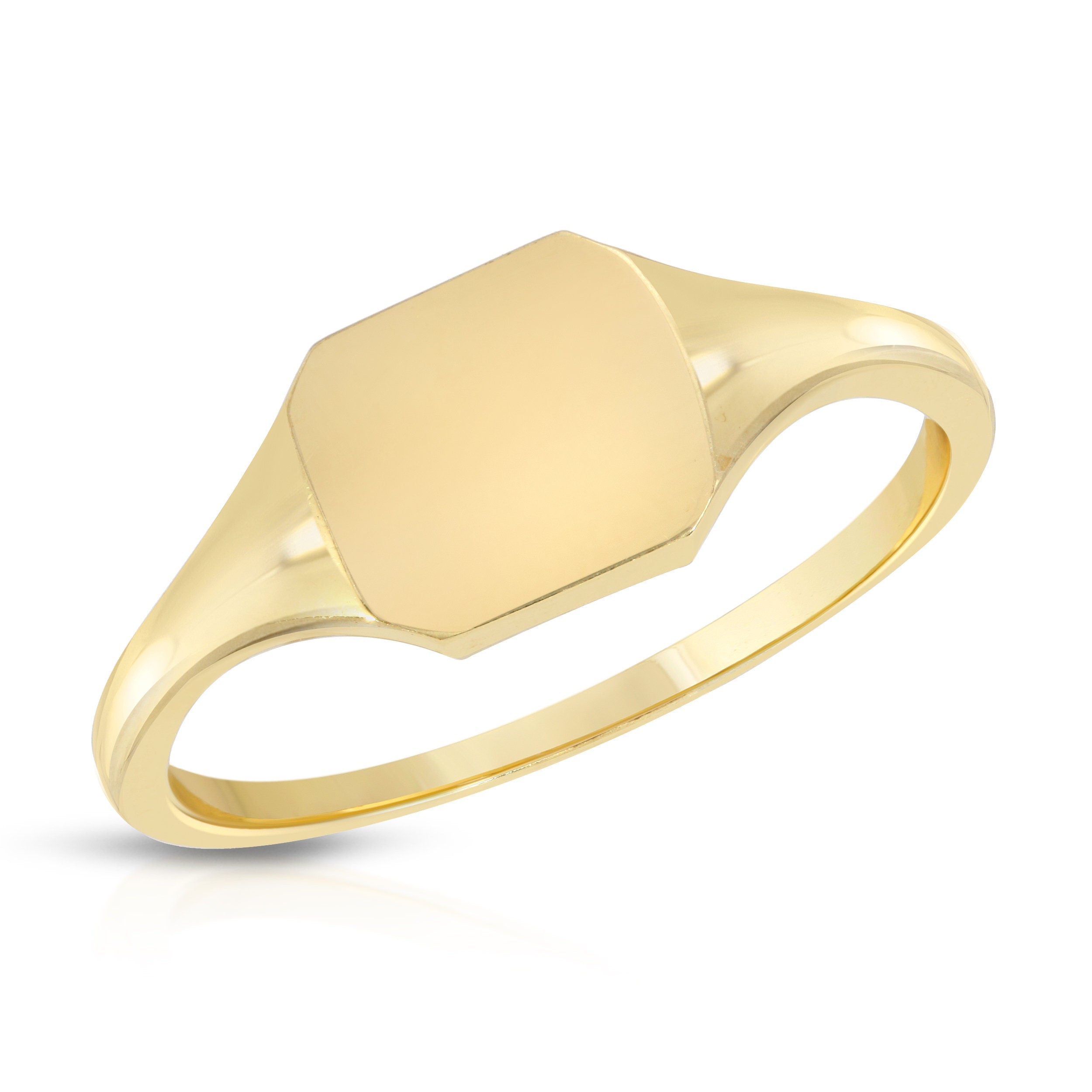 Men's 14K Gold Square Signet Ring