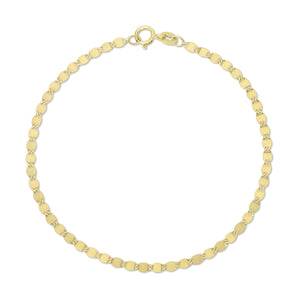 14K Mirror Chain Anklet