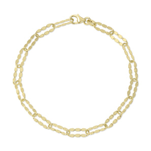 14K Mirror Paperclip Chain Bracelet