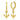 14K Anchor Charm Huggies