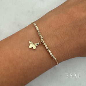 14K Butterfly Bracelet