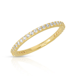 14K CZ Stackable Band