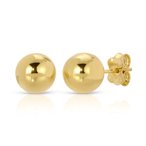 14K Orb Stud Earrings