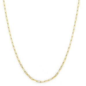 14K 2mm Paperclip Chain