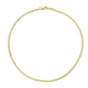 14K Curb Chain Anklet